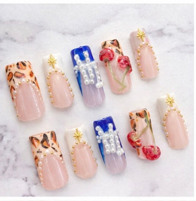 Custom Handmade Press-On Nails | Reusable Luxury Nail Set